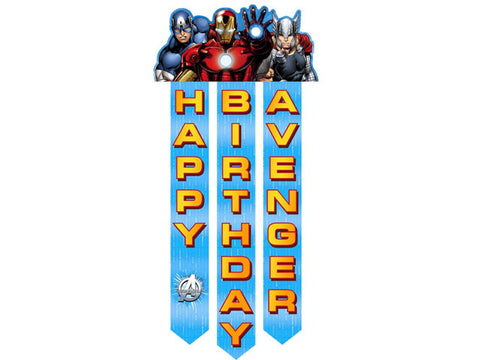 Avengers Birthday Vertical Banner