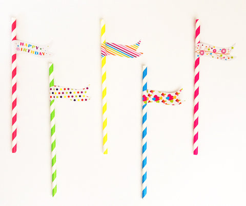 Birthday Paper Straws (25 ct)