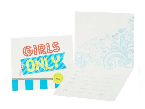 Girls Only Party Invitations (8 ct)