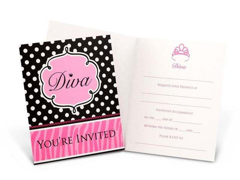Glam Diva Invitations (8 ct)