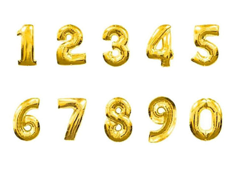 Gold Number Foil Balloon (click for options)