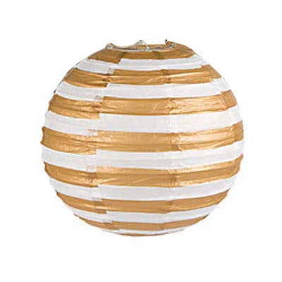 Stripes Round Paper Lantern - 12 inches (click for more colors)