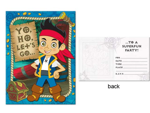 Jake and the Neverland Pirates Invitations (8 ct)