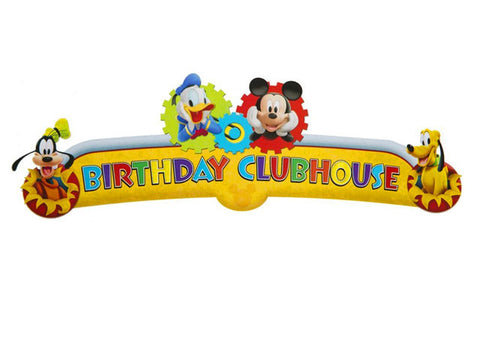 Mickey Mouse Birthday Clubhouse Banner