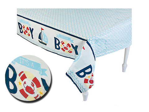 Nautical Baby Boy Shower Table Cover
