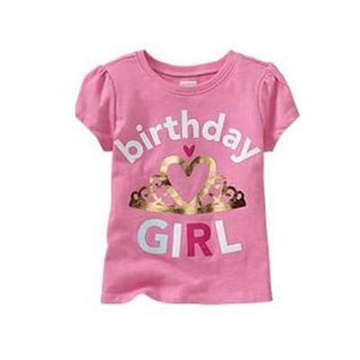 Pink Birthday Girl tee