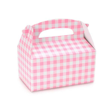 Pink Gingham Favor Box (8 ct)