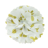 Metallic Polka Dot Tissue Pom Poms - 12 inches (click for more colors)