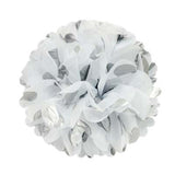 Metallic Polka Dot Tissue Pom Poms - 12 inches (click for more colors)