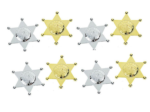 Plastic Sheriff Badges (8 ct)