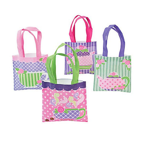 Tea Party Mini Tote Bags (8 ct)