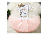 First Birthday One Wreath Two-Piece Tutu Set (click for more colors)